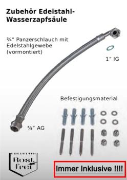 Zapfsäule rund aus Edelstahl *made in Germany*